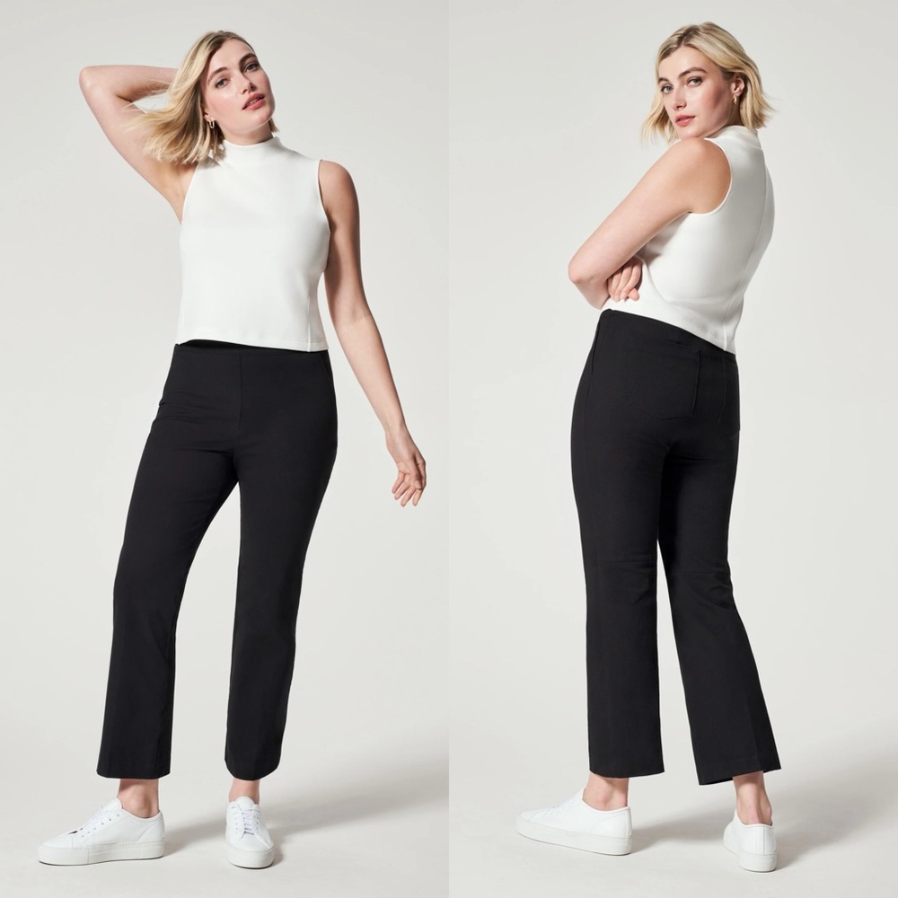 Spanx Black On The Go Kick Flare Pants Womens Size XS